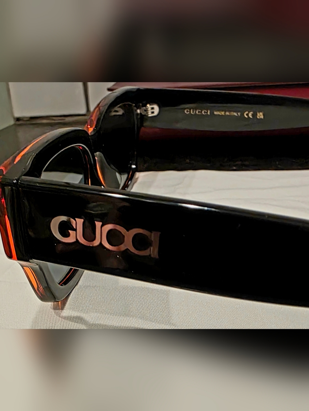 Gucci Blue Pilot Men's Sunglasses - Picture 4 of 10